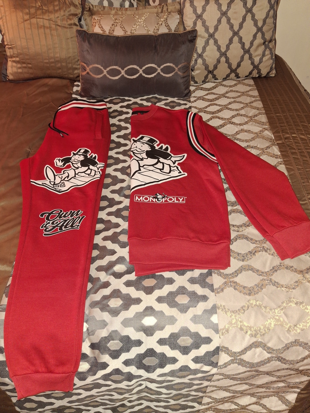 Hotel Collection Red Monopoly Jogger Set